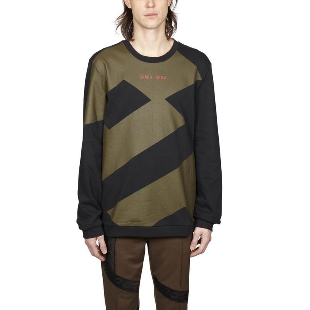 DAMIR DOMA Graphic Print Sweatshirt Men BLACK-GREEN Sweaters & Cardigans